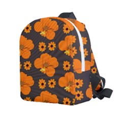 Retro 40s 50s Flowers Pattern Halloween 2 Kids  Age 2-4 Lightweight Preschool Backpack by violetheavensky