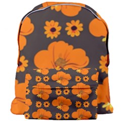 Retro 40s 50s Flowers Pattern Halloween 2 Giant Full Print Backpack by violetheavensky