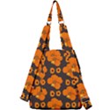 Retro 40s 50s Flowers Pattern Halloween 2 Center Zip Backpack View2