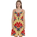 Retro 40s 50s Mexico Flowers Pattern 4 Women s Spaghetti Strap Pullover Cami Dress View1
