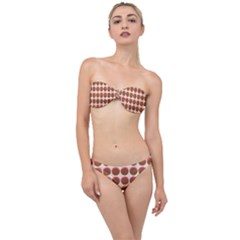 Retro 40s 50s Cupcake Pattern Classic Bandeau Bikini Set by violetheavensky