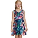 Hawaiian Flowers Hawaii Kids  Sleeveless Tiered Mini Dress View1