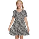 Silver Leopard Kids  Short Sleeve Tiered Mini Dress View1