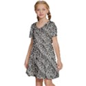 Silver Leopard Kids  Short Sleeve Tiered Mini Dress View2