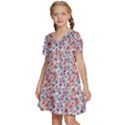 Floral Mix Kids  Short Sleeve Tiered Mini Dress View2