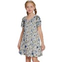 Roses Grey Roses Kids  Short Sleeve Tiered Mini Dress View2