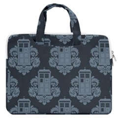 Dr Who Tardis Pattern Macbook Pro 15  Double Pocket Laptop Bag  by Tsamara