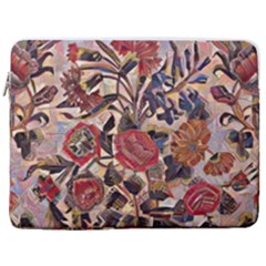 Abstract Flowers 17  Vertical Laptop Sleeve Case With Pocket by DinkovaArt
