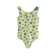 Flowers Bloom Blossom Petals Flora Kids  Frill Swimsuit by Tsamara
