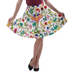 Owenjones Chinese 02 Bright-001 A-line Skater Skirt by Pixelchicken