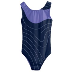 Abstract Topographic Kids  Cut-out Back One Piece Swimsuit by Tsamara