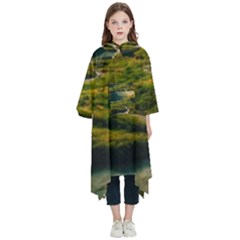Mountains Trees Forest Kids  Hooded Rain Ponchos by Anend
