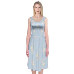 Bluey, Bluey Merch, Bluey Pattern, Bluey Bluey, Bingo, Bluey Design, Bluey Dog Midi Sleeveless Dress by avitendut