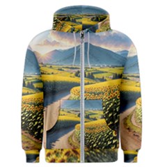 Sunflowers Flowers Nature Men s Zipper Hoodie by Anend