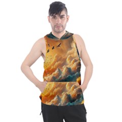 Nature Storm Painting Men s Sleeveless Hoodie by Anend