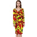 RBY 127 Long Sleeve V-Neck Bodycon Dress  View1