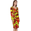 RBY 127 Long Sleeve V-Neck Bodycon Dress  View3