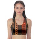 Sci-fi Futuristic Science Fiction City Neon Scene Artistic Technology Machine Fantasy Gothic Town Bu Fitness Sports Bra View1