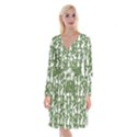 Easter bunny pattern Long Sleeve Velvet Front Wrap Dress View1