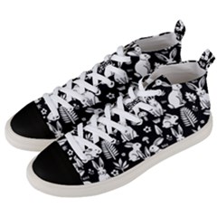 Easter Bunny Pattern Men s Mid-top Canvas Sneakers by Valentinaart