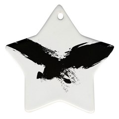 Grunge Bird Star Ornament by magann