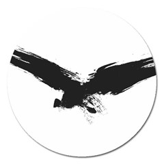 Grunge Bird Magnet 5  (round) by magann