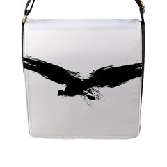 Grunge Bird Flap Closure Messenger Bag (large) by magann