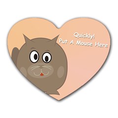 Hyngry Cat 1 Mouse Pad (heart)