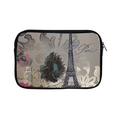 Floral Vintage Paris Eiffel Tower Art Apple Ipad Mini Zipper Case by chicelegantboutique