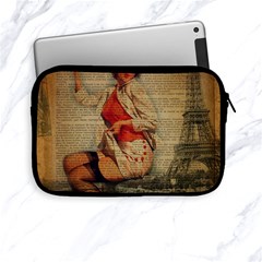  Vintage Newspaper Print Pin Up Girl Paris Eiffel Tower Funny Vintage Retro Nurse  Apple Ipad Mini Zipper Case by chicelegantboutique