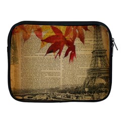 Elegant Fall Autumn Leaves Vintage Paris Eiffel Tower Landscape Apple Ipad 2/3/4 Zipper Case by chicelegantboutique