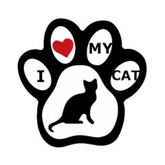 I Love My Cat Magnet (paw Shaped) by Sammilynn