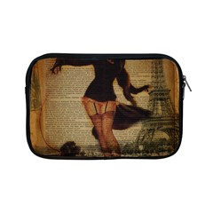 Paris Lady And French Poodle Vintage Newspaper Print Sexy Hot Gil Elvgren Pin Up Girl Paris Eiffel T Apple Ipad Mini Zipper Case by chicelegantboutique