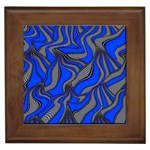 Foolish Movements Blue Framed Ceramic Tile Front