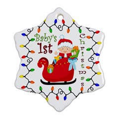 Baby s 1st Christmas Snowflake Ornament (two Sides)