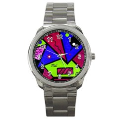 Modern Art Sport Metal Watch by Siebenhuehner