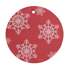 Let It Snow Round Ornament (two Sides) by PaolAllen