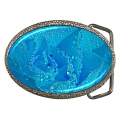 Blue Rose Belt Buckle (oval) by Siebenhuehner