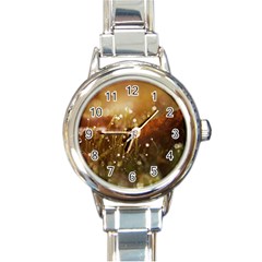 Waterdrops Round Italian Charm Watch by Siebenhuehner