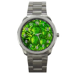 Green Balls  Sport Metal Watch by Siebenhuehner