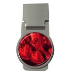 Red Bubbles Money Clip (Round) Front