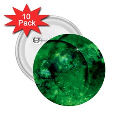 Green Bubbles 2 25  Button (10 Pack) by Siebenhuehner