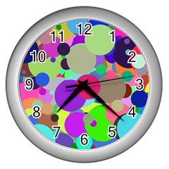 Balls Wall Clock (silver) by Siebenhuehner