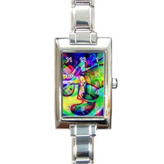 Graffity Rectangular Italian Charm Watch by Siebenhuehner