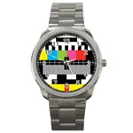 Test Pattern Sport Metal Watch Front