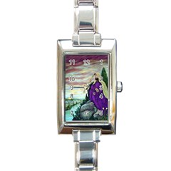 Jesus Overlooking Jerusalem - Ave Hurley - Artrave - Rectangular Italian Charm Watch by ArtRave2