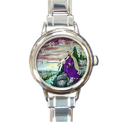 Jesus Overlooking Jerusalem - Ave Hurley - Artrave - Round Italian Charm Watch by ArtRave2