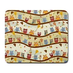 Autumn Owls Large Mouse Pad (rectangle) by Ancello