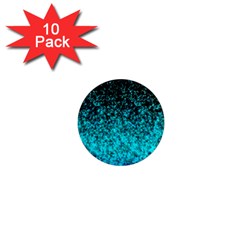 Glitter Dust 1 1  Mini Button Magnet (10 Pack) by MedusArt