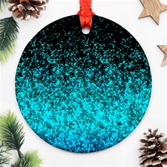 Glitter Dust 1 Round Ornament (two Sides) by MedusArt